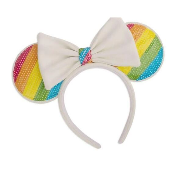 Disney Parks Accessories - Disney Loungefly Ear Headband - Minnie Mouse Sequin Rainbow